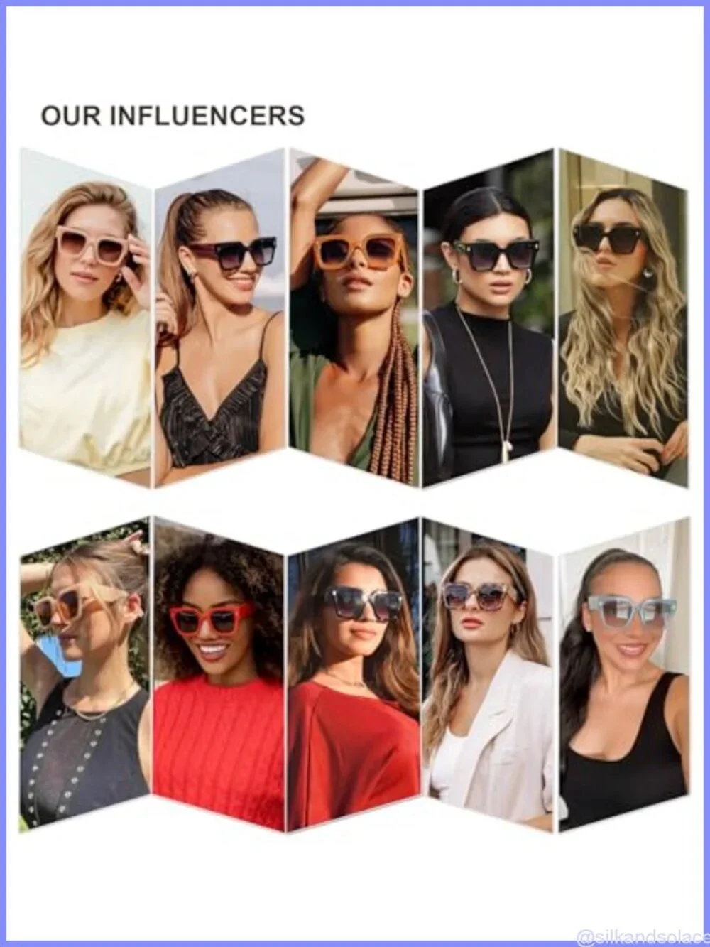 Oversized Square UV400 Sunglasses Full Frame Fashion Shades
